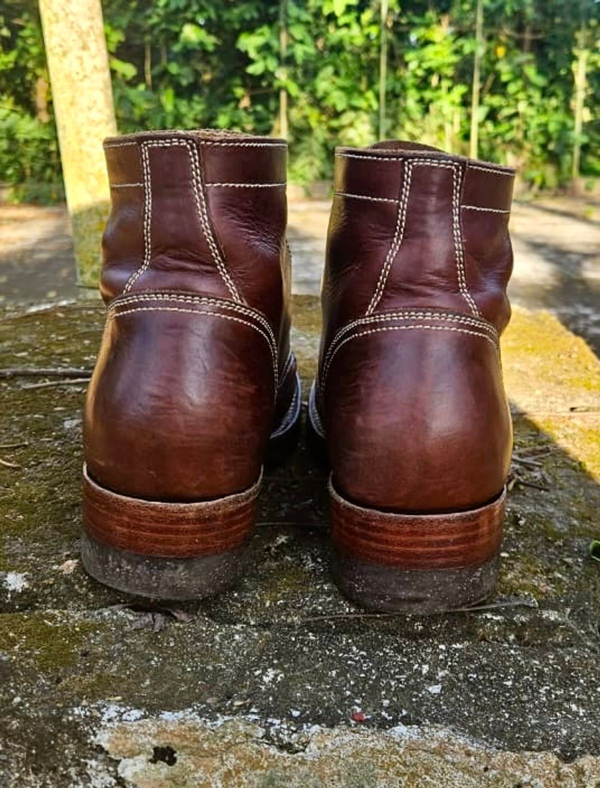 Photo by patinachroniclesDVO on February 5, 2026 of the Willie's Handmade Boots Cap Toe Service Boot in Horween Brown Chromexcel.