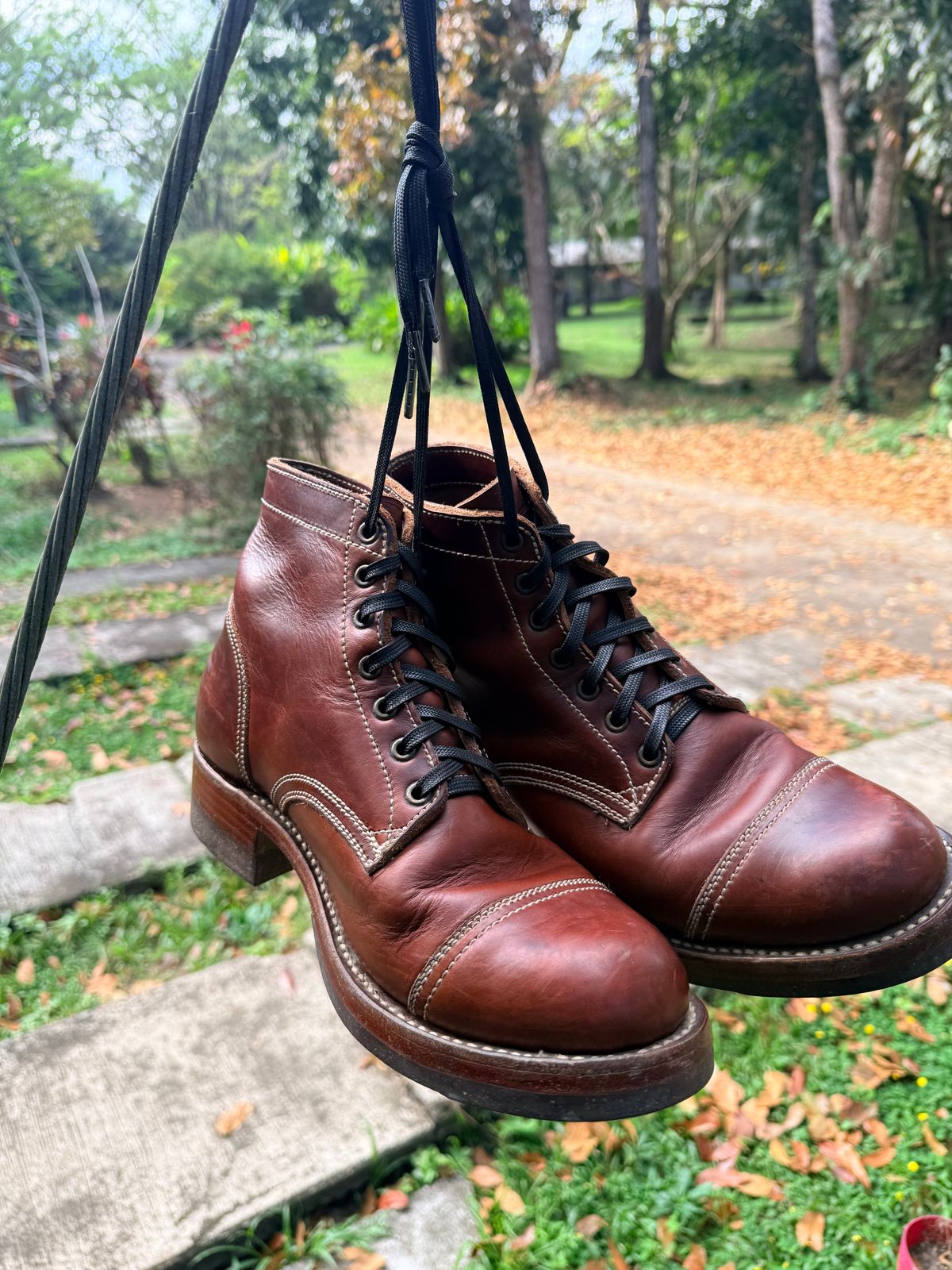 Photo by patinachroniclesDVO on March 6, 2026 of the Willie's Handmade Boots Cap Toe Service Boot in Horween Brown Chromexcel.