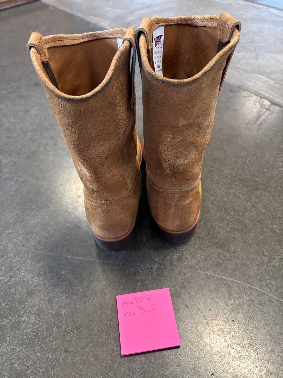 Photo by winters_8 on October 4, 2025 of the Red Wing Pecos in S.B. Foot Hawthorne Muleskinner.