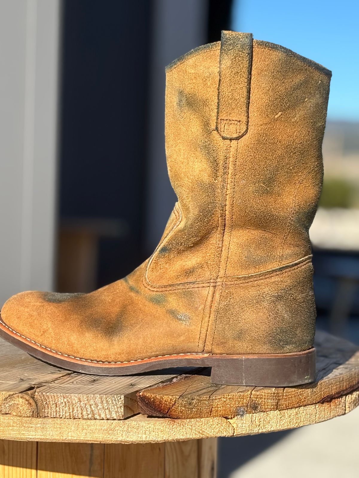 Photo by winters_8 on November 1, 2025 of the Red Wing Pecos in S.B. Foot Hawthorne Muleskinner.