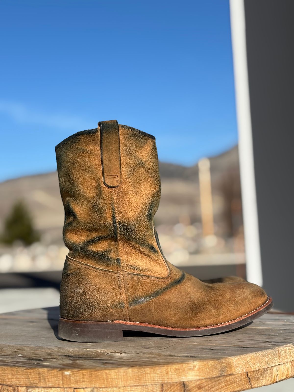 Photo by winters_8 on February 1, 2026 of the Red Wing Pecos in S.B. Foot Hawthorne Muleskinner.