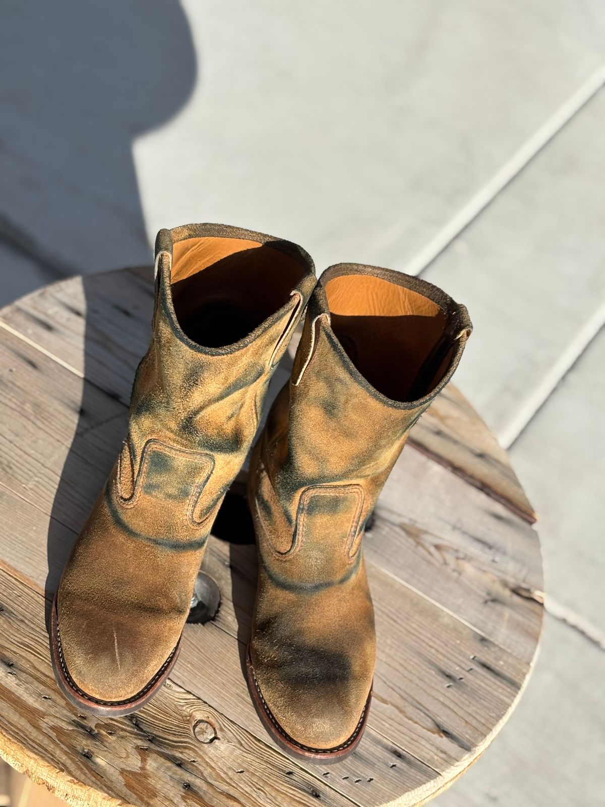 Photo by winters_8 on February 1, 2026 of the Red Wing Pecos in S.B. Foot Hawthorne Muleskinner.