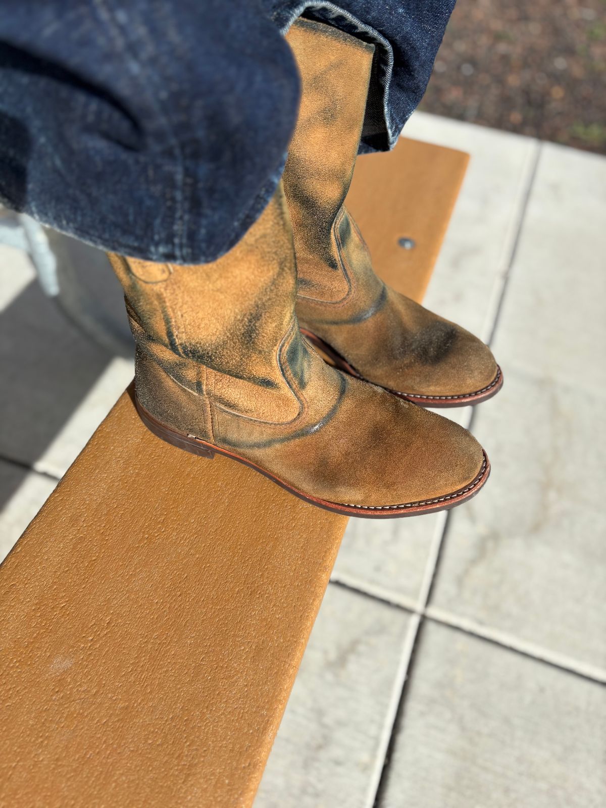 Photo by winters_8 on March 1, 2026 of the Red Wing Pecos in S.B. Foot Hawthorne Muleskinner.