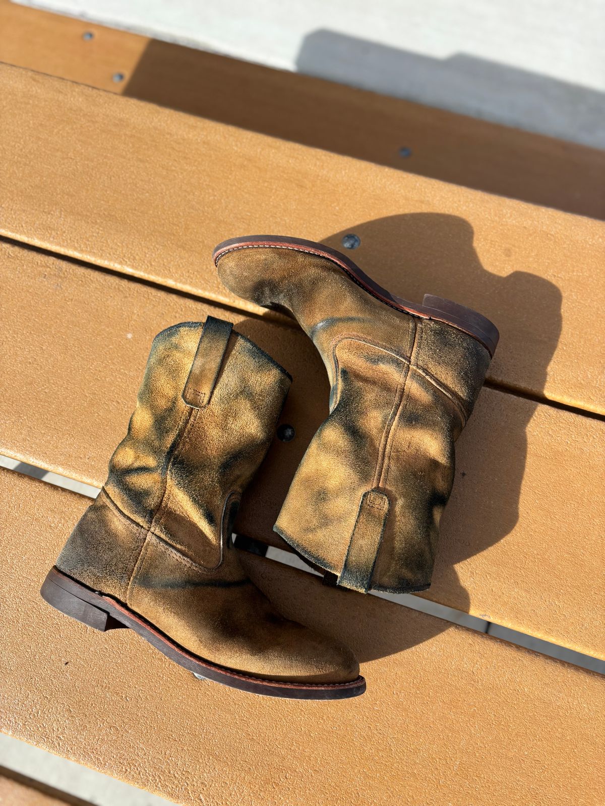 Photo by winters_8 on March 1, 2026 of the Red Wing Pecos in S.B. Foot Hawthorne Muleskinner.