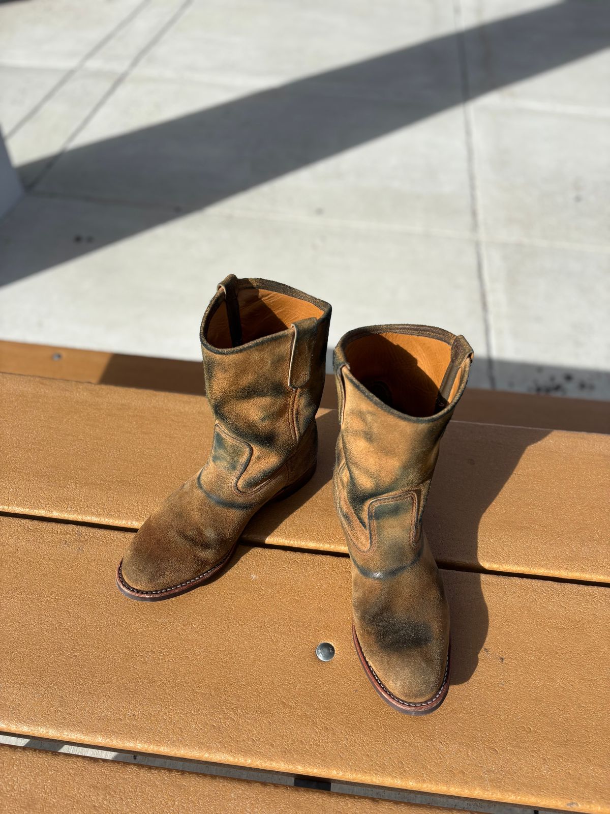 Photo by winters_8 on March 1, 2026 of the Red Wing Pecos in S.B. Foot Hawthorne Muleskinner.