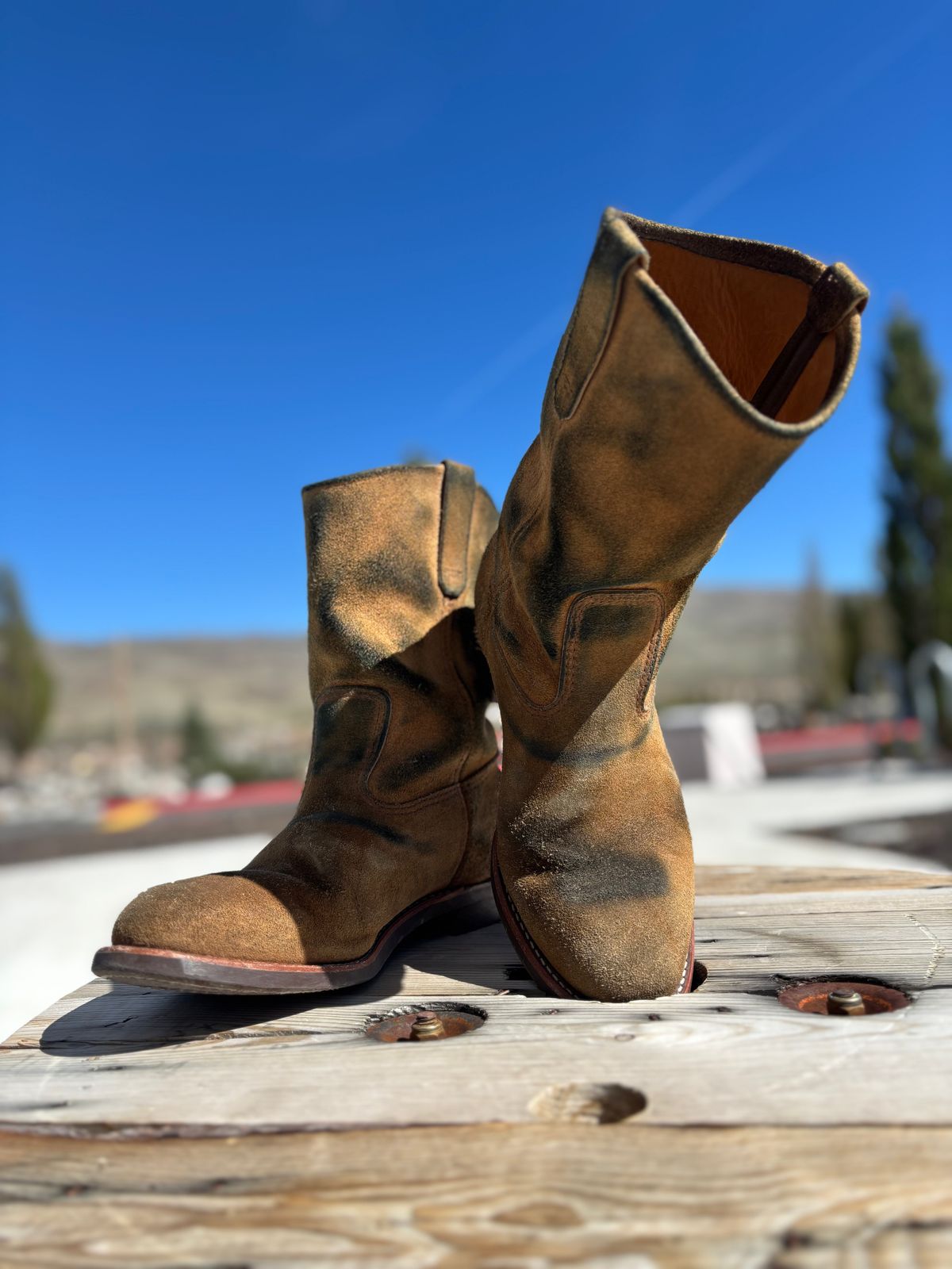 Photo by winters_8 on April 4, 2026 of the Red Wing Pecos in S.B. Foot Hawthorne Muleskinner.