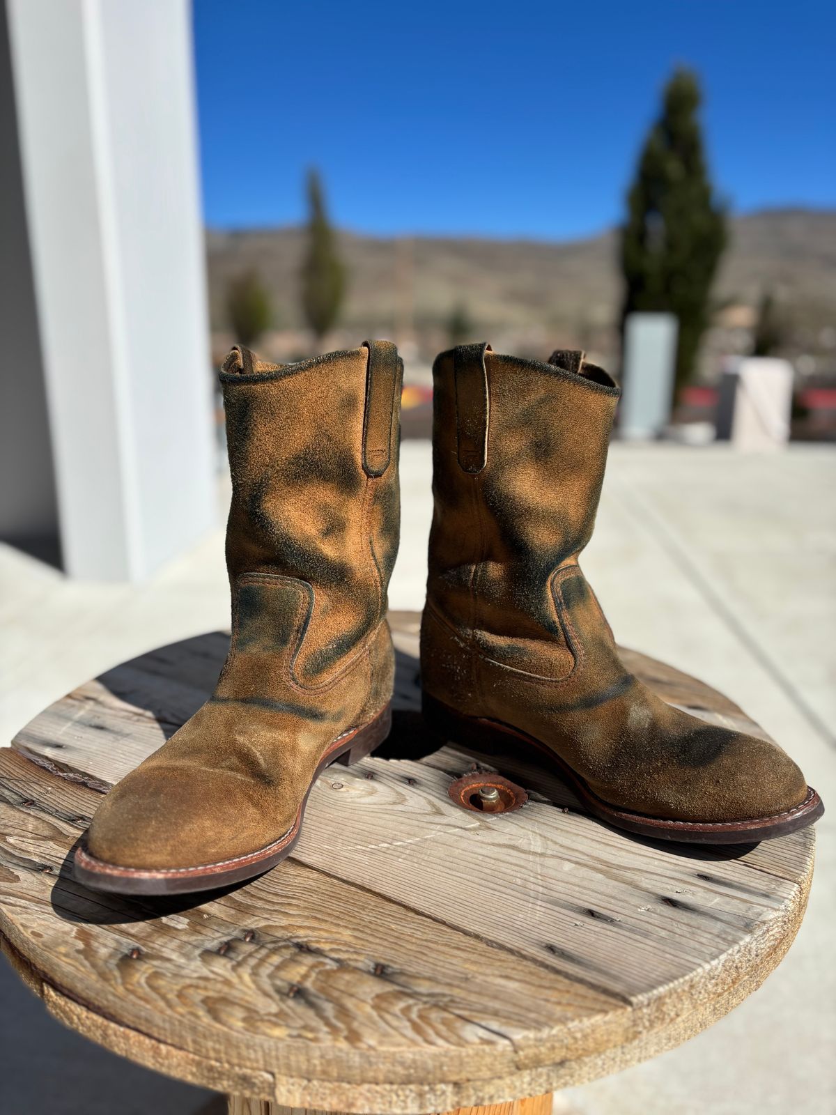 Photo by winters_8 on April 4, 2026 of the Red Wing Pecos in S.B. Foot Hawthorne Muleskinner.