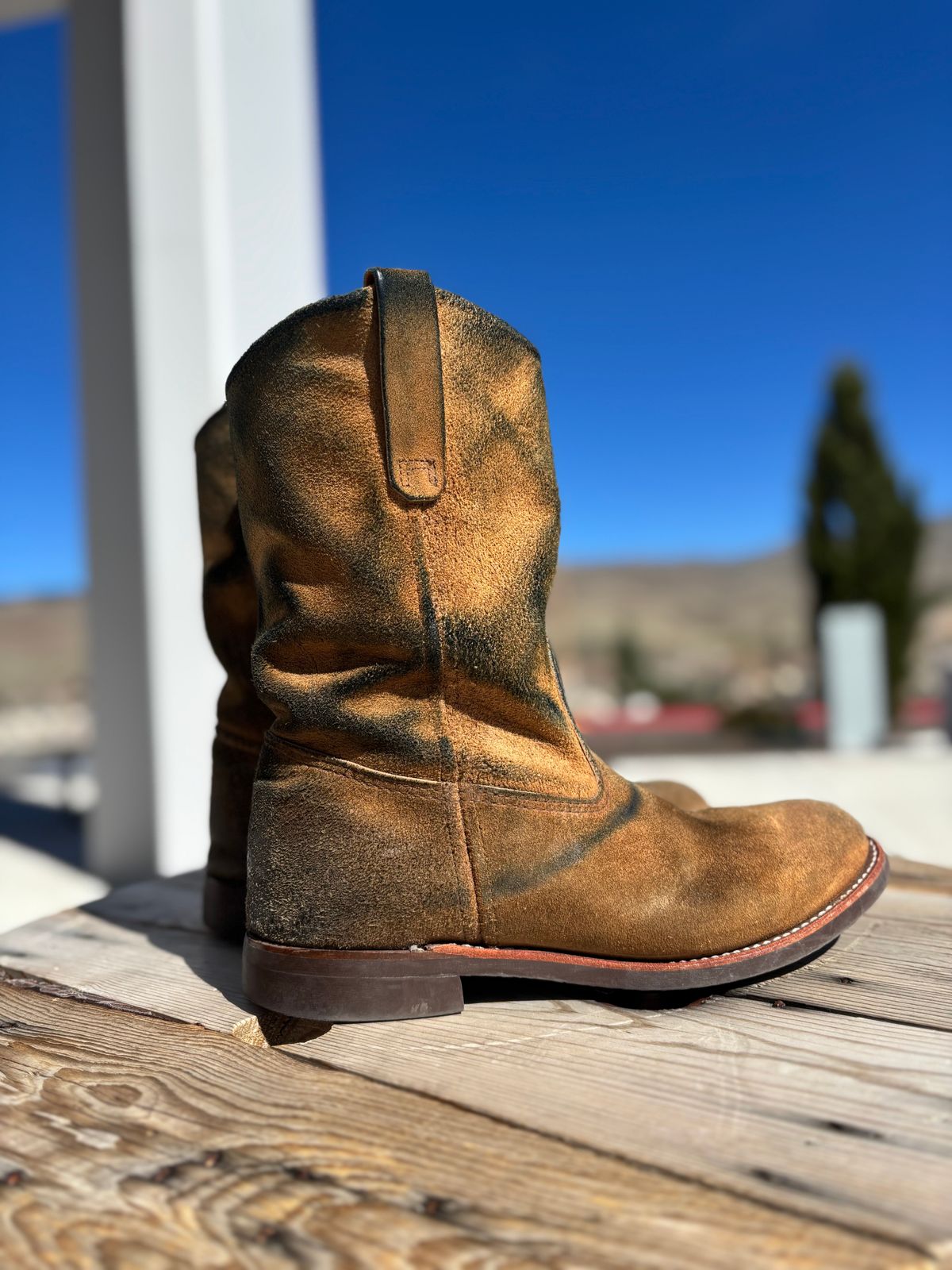 Photo by winters_8 on April 4, 2026 of the Red Wing Pecos in S.B. Foot Hawthorne Muleskinner.