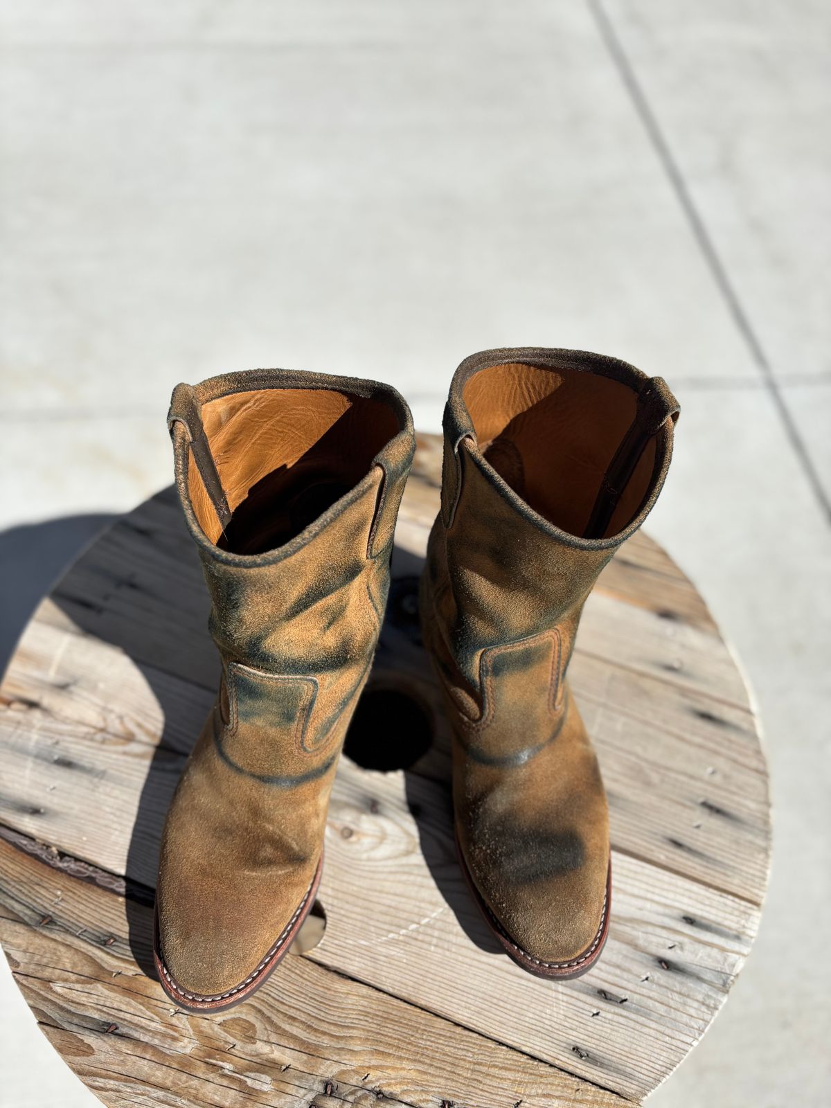 Photo by winters_8 on April 4, 2026 of the Red Wing Pecos in S.B. Foot Hawthorne Muleskinner.