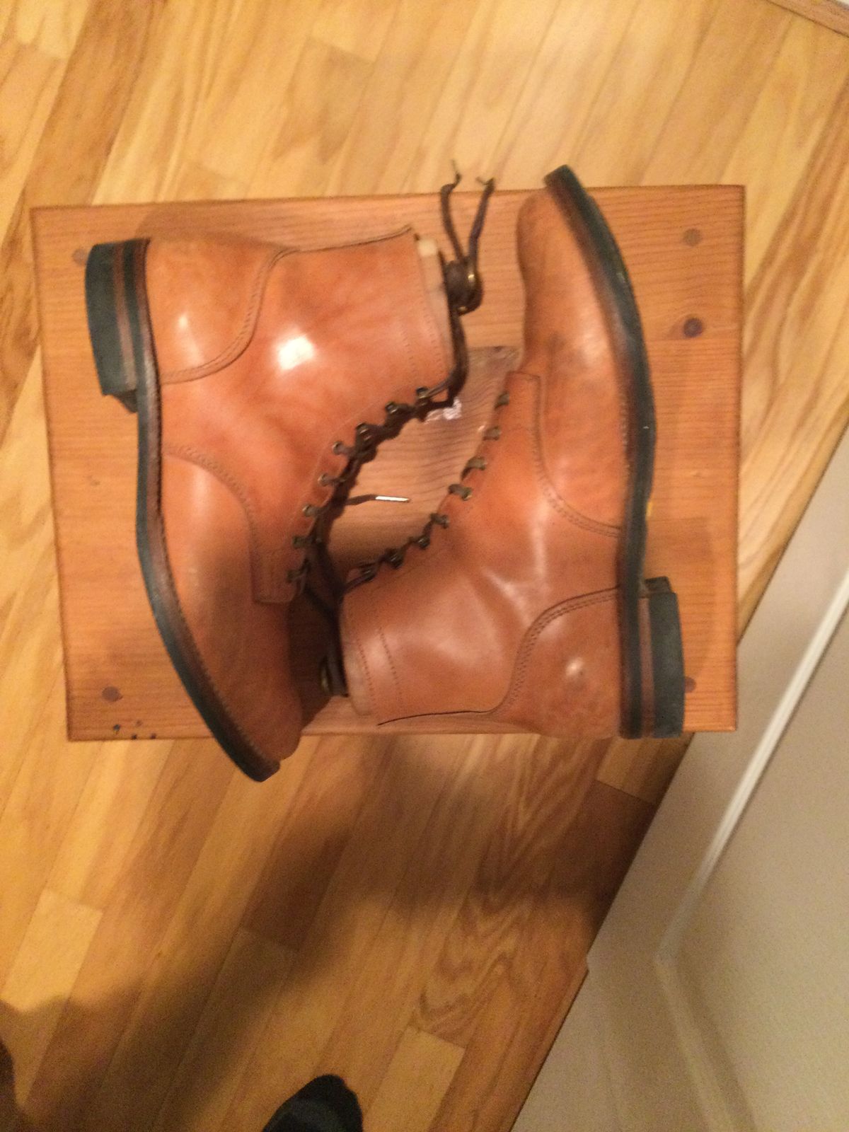 Photo by lastcsm on March 5, 2026 of the Oldspeed MFG Service Boot 6” in Horween Russet Horsehide Strips.