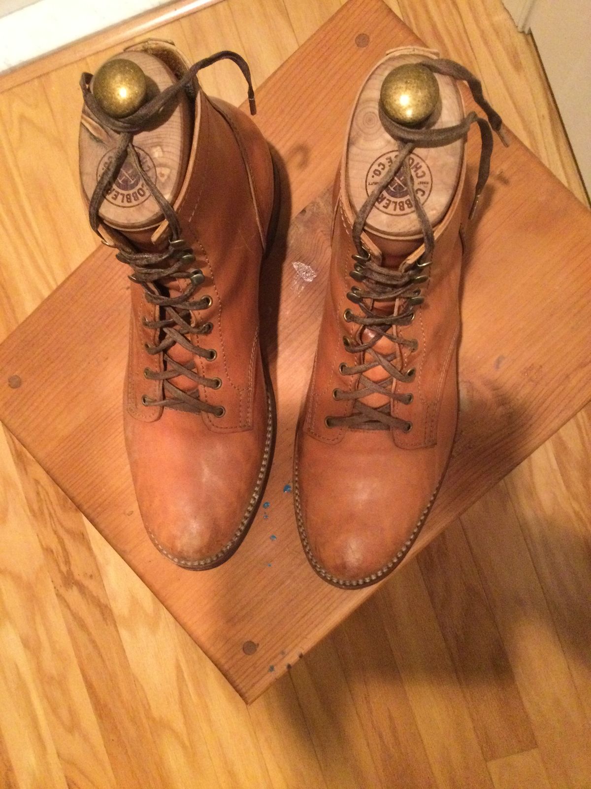 Photo by lastcsm on March 5, 2026 of the Oldspeed MFG Service Boot 6” in Horween Russet Horsehide Strips.