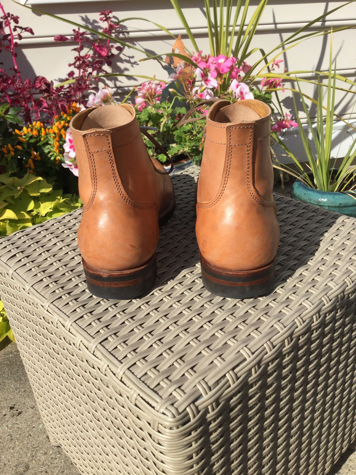 Photo by lastcsm on November 2, 2025 of the Oldspeed Service Boot 6” in Horween Russet Horsehide Strips.