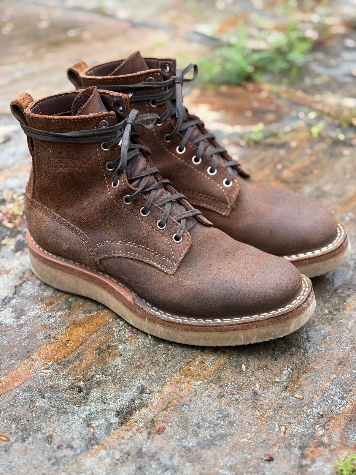 Photo by jimmyshoestrings on March 30, 2025 of the White's C350-CS in Seidel Distressed Roughout.