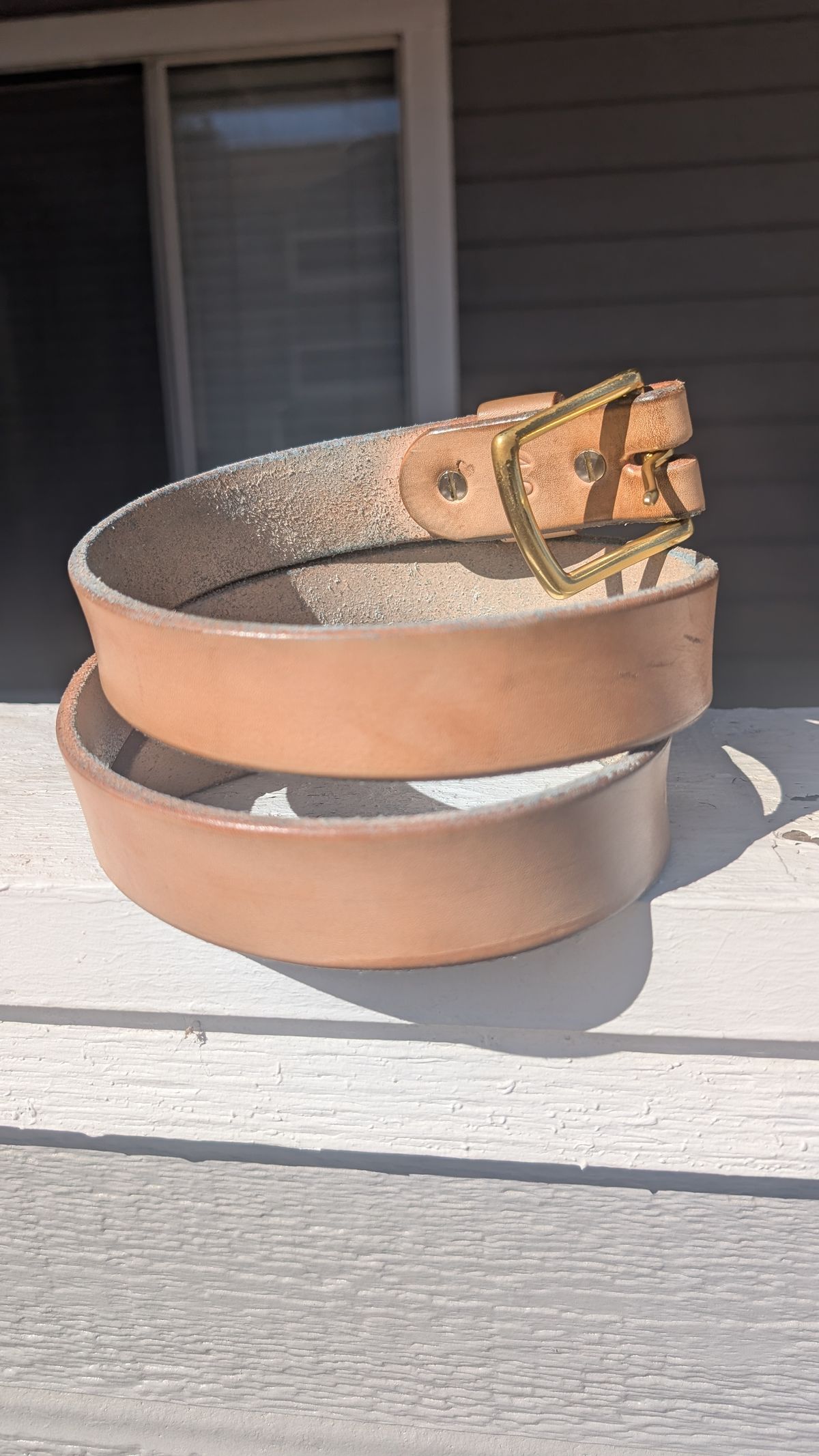 Photo by NoirSclera on March 4, 2026 of the Nicks Heavy Duty Work Belt in Wickett & Craig Natural Veg Tan.