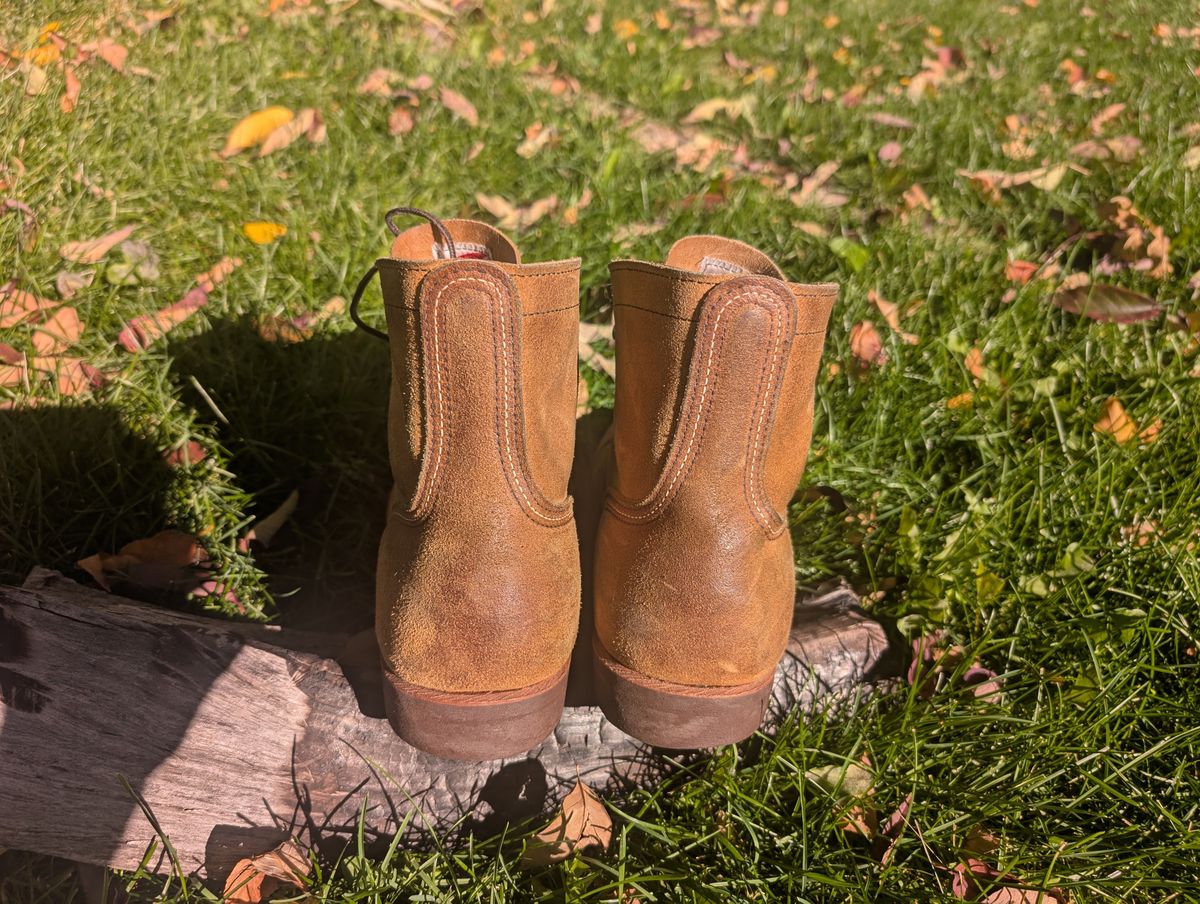 Photo by NoirSclera on October 1, 2025 of the Red Wing Iron Ranger in S.B. Foot Hawthorne Muleskinner.