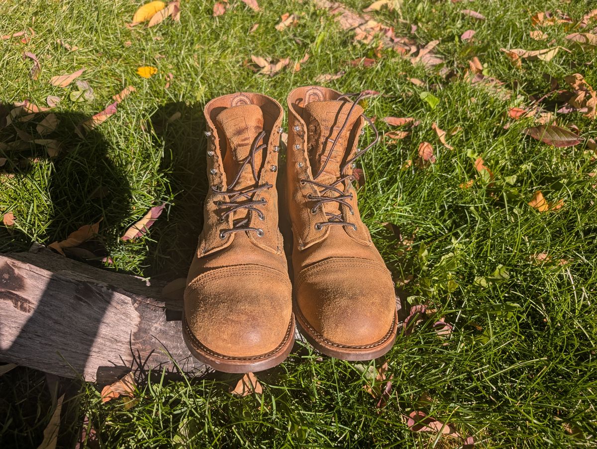 Photo by NoirSclera on October 1, 2025 of the Red Wing Iron Ranger in S.B. Foot Hawthorne Muleskinner.