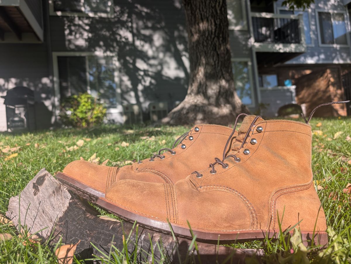 Photo by NoirSclera on October 1, 2025 of the Red Wing Iron Ranger in S.B. Foot Hawthorne Muleskinner.