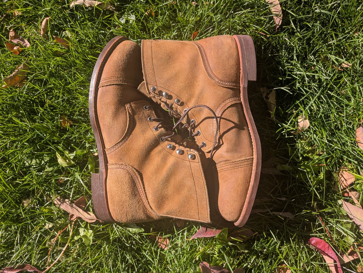 Photo by NoirSclera on October 1, 2025 of the Red Wing Iron Ranger in S.B. Foot Hawthorne Muleskinner.