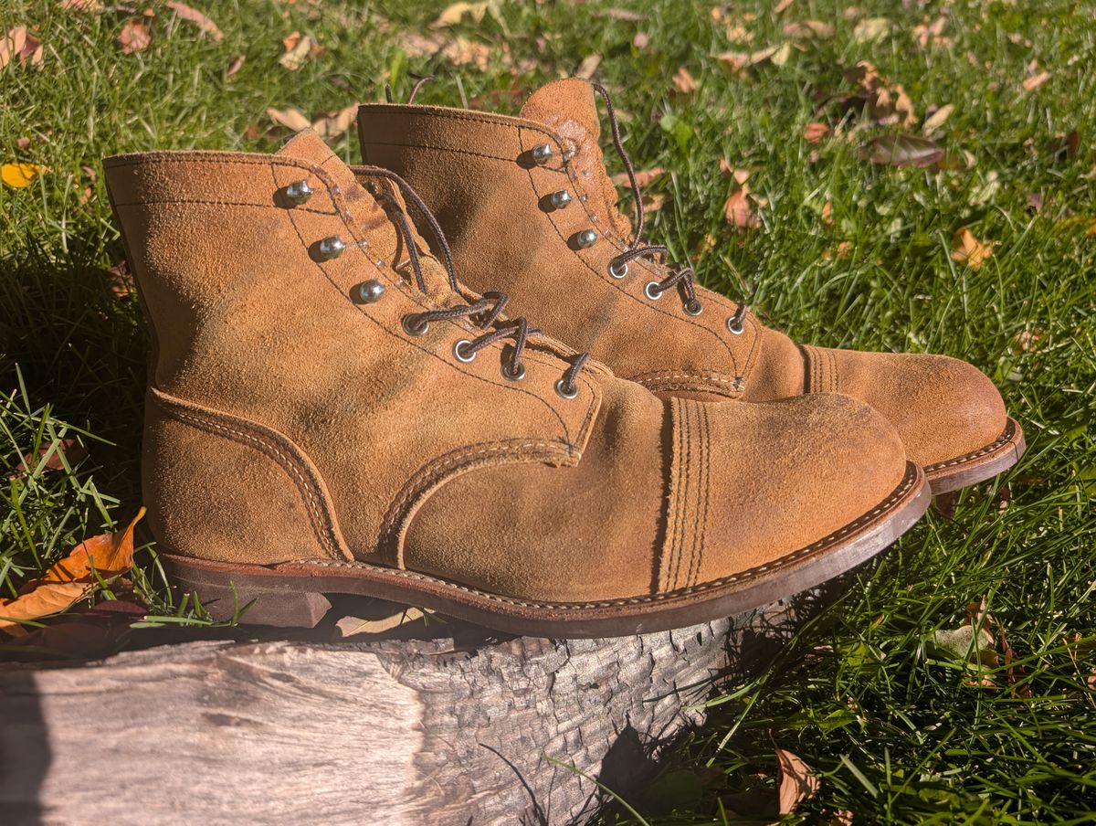 Photo by NoirSclera on October 1, 2025 of the Red Wing Iron Ranger in S.B. Foot Hawthorne Muleskinner.