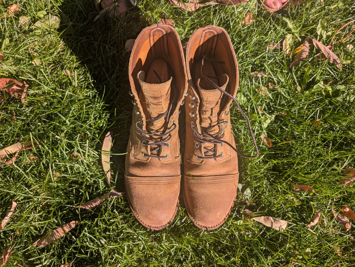 Photo by NoirSclera on October 1, 2025 of the Red Wing Iron Ranger in S.B. Foot Hawthorne Muleskinner.