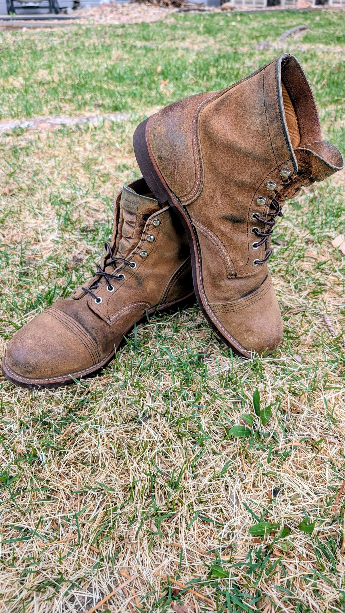 Photo by NoirSclera on April 1, 2026 of the Red Wing Iron Ranger in S.B. Foot Hawthorne Muleskinner.