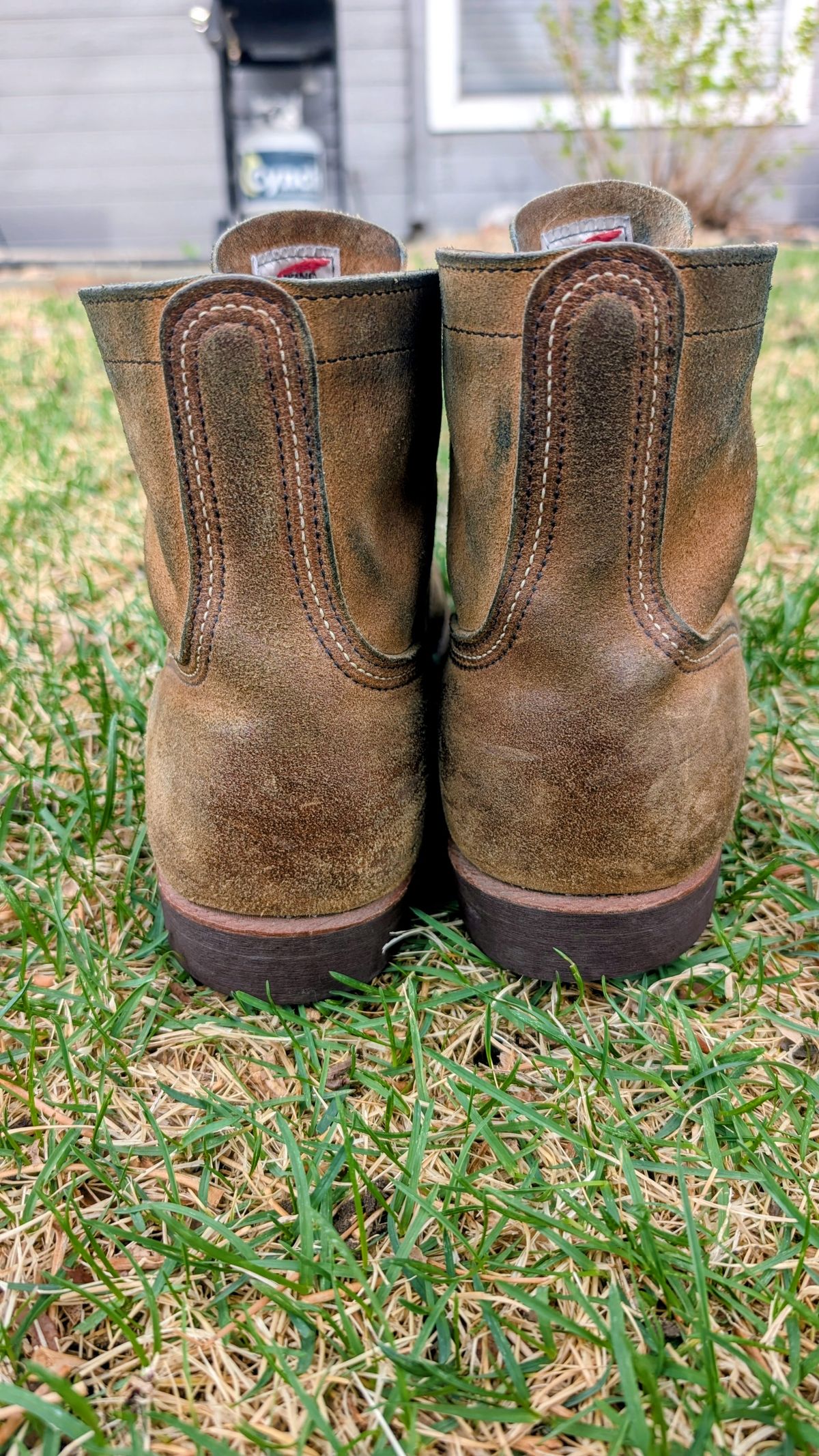 Photo by NoirSclera on April 1, 2026 of the Red Wing Iron Ranger in S.B. Foot Hawthorne Muleskinner.