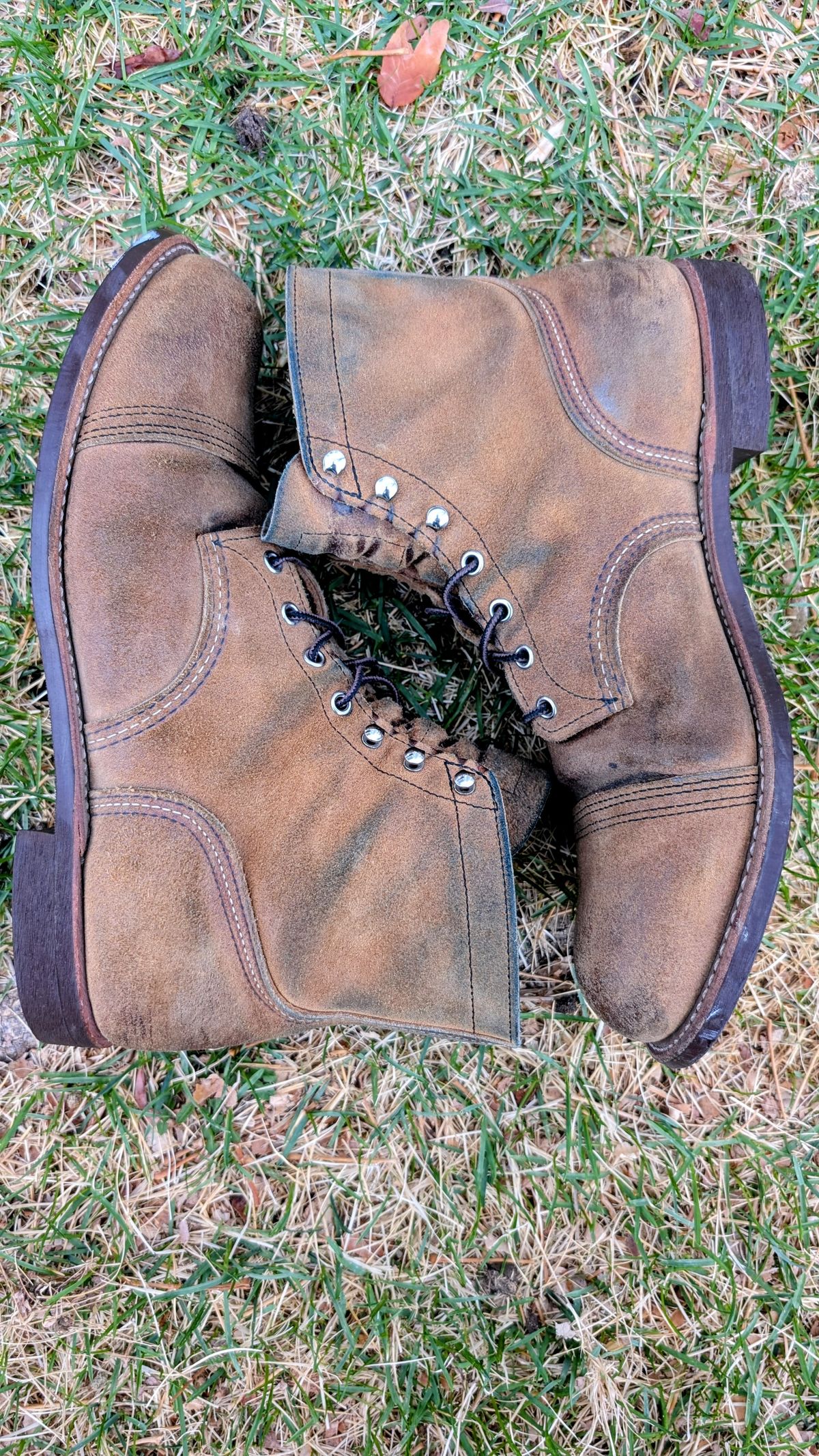 Photo by NoirSclera on April 1, 2026 of the Red Wing Iron Ranger in S.B. Foot Hawthorne Muleskinner.