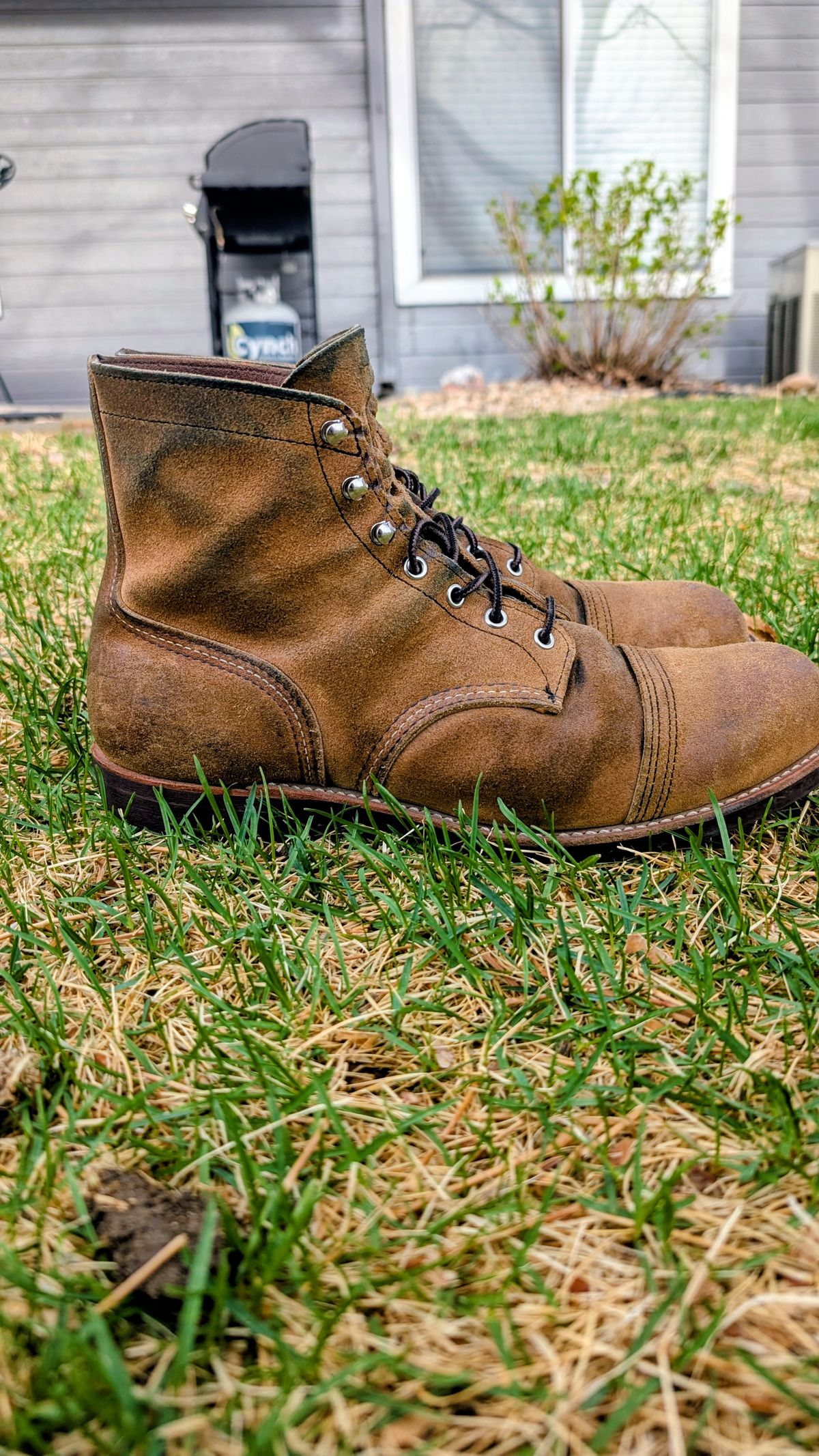 Photo by NoirSclera on April 1, 2026 of the Red Wing Iron Ranger in S.B. Foot Hawthorne Muleskinner.