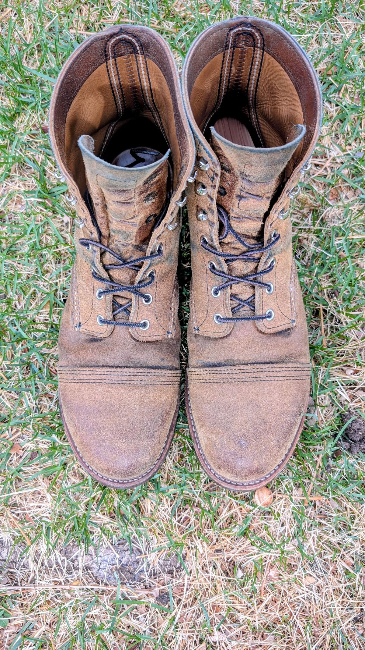 Photo by NoirSclera on April 1, 2026 of the Red Wing Iron Ranger in S.B. Foot Hawthorne Muleskinner.