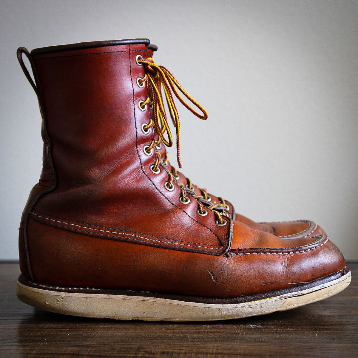 Photo by schersure on October 26, 2025 of the Red Wing 8-Inch Classic Moc in S.B. Foot Oro Legacy.