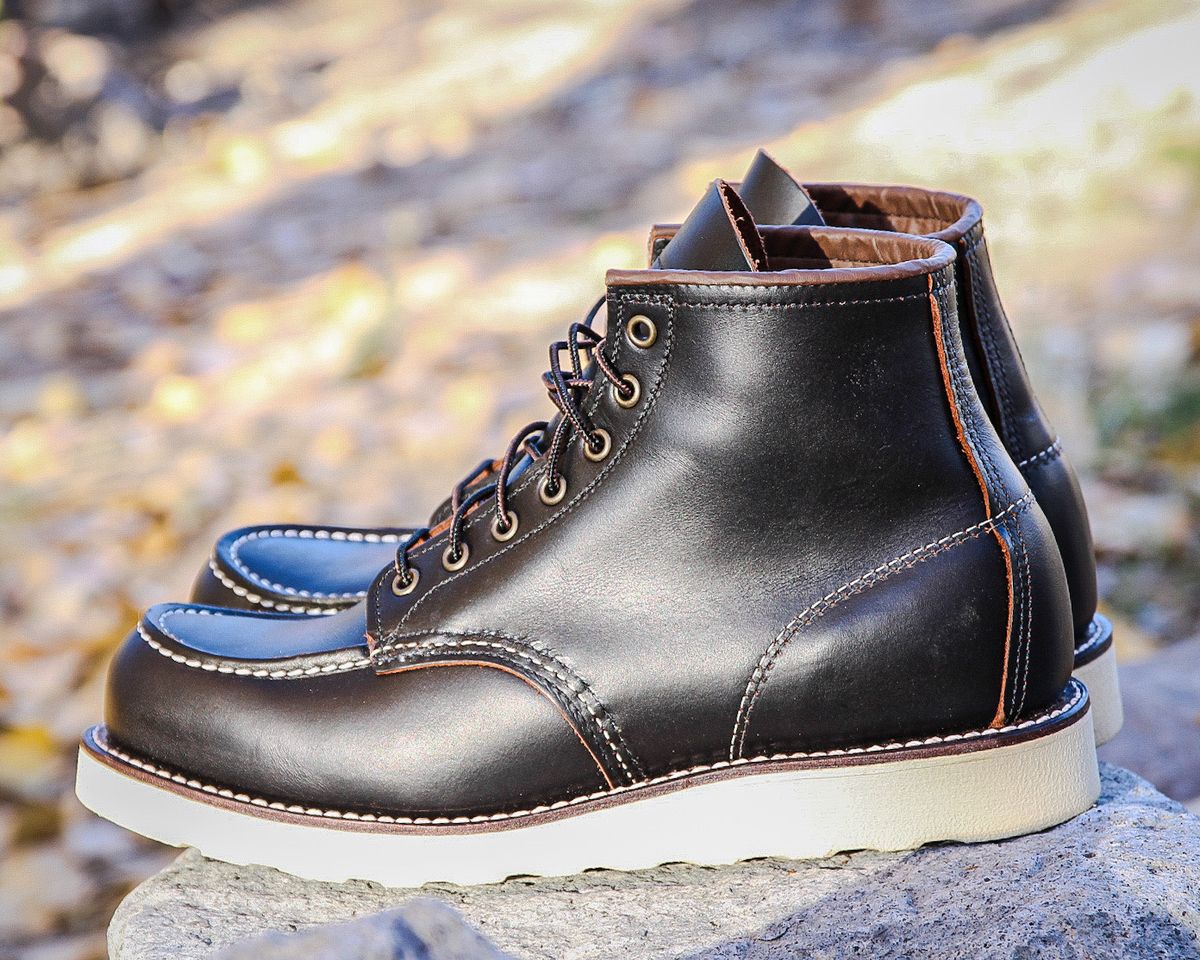 Photo by schersure on November 1, 2025 of the Red Wing 6-Inch Classic Moc in S.B. Foot Black Prairie.