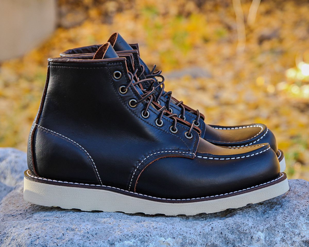 Photo by schersure on November 1, 2025 of the Red Wing 6-Inch Classic Moc in S.B. Foot Black Prairie.