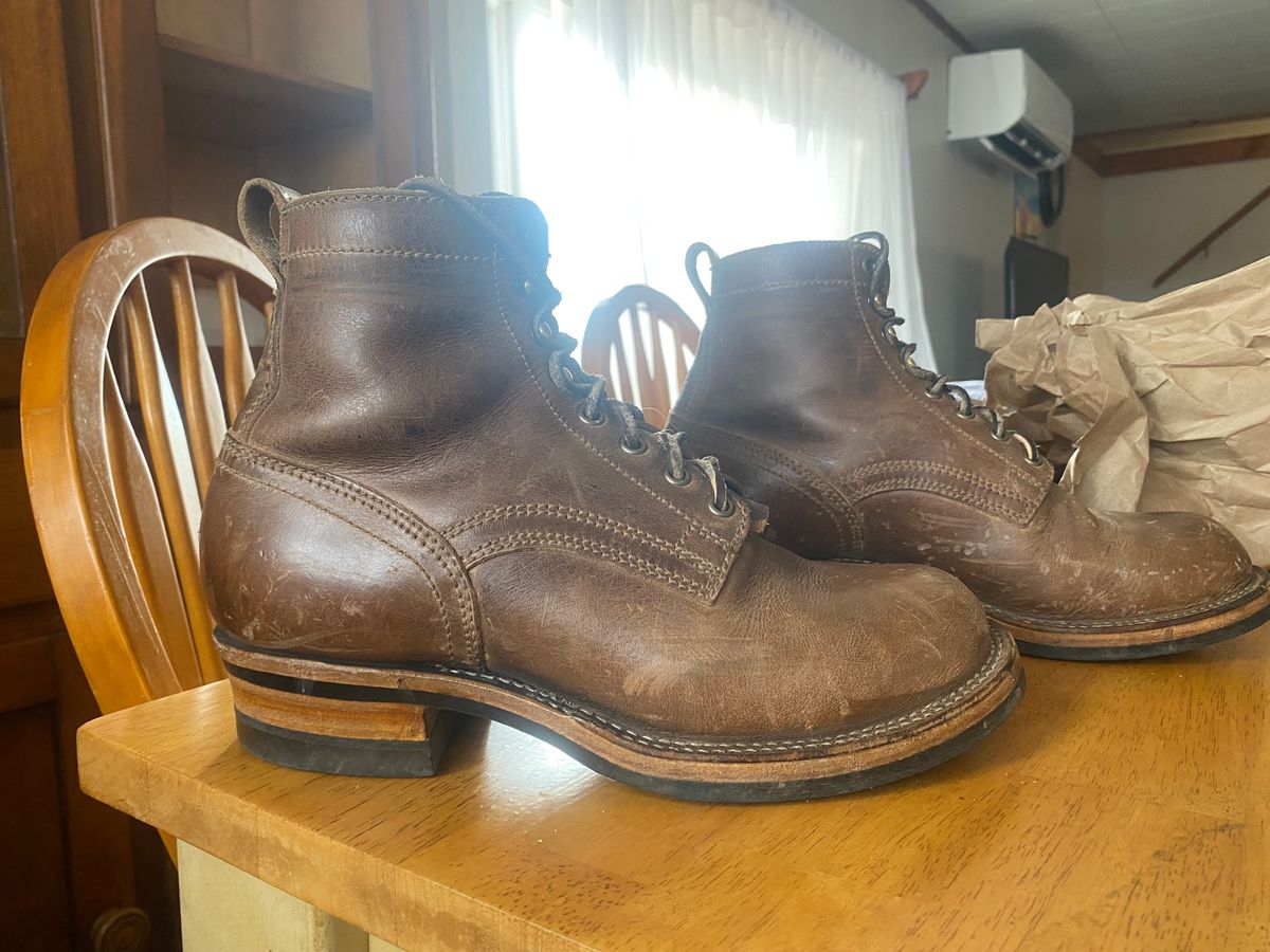 Photo by ColetonFuller on November 8, 2024 of the Drew's Boots 6-Inch Contractor in Rowdy Smooth.