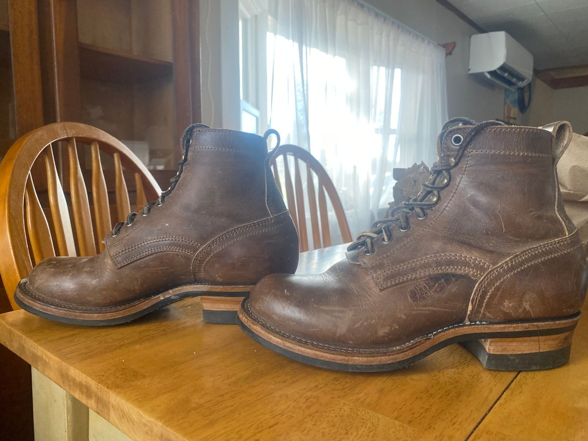 Photo by ColetonFuller on November 8, 2024 of the Drew's Boots 6-Inch Contractor in Rowdy Smooth.