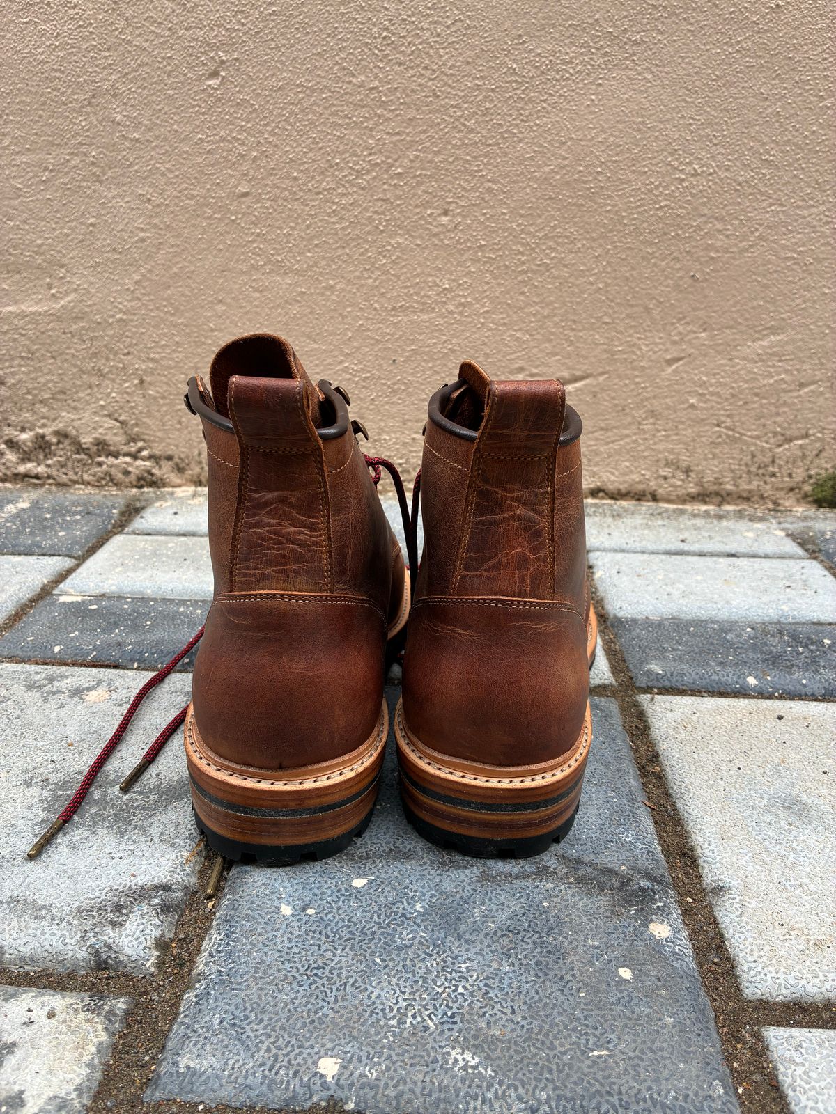 Photo by ArunP on November 4, 2025 of the Craft & Glory Task Boots in Full Grain Waxed Water Buffalo.