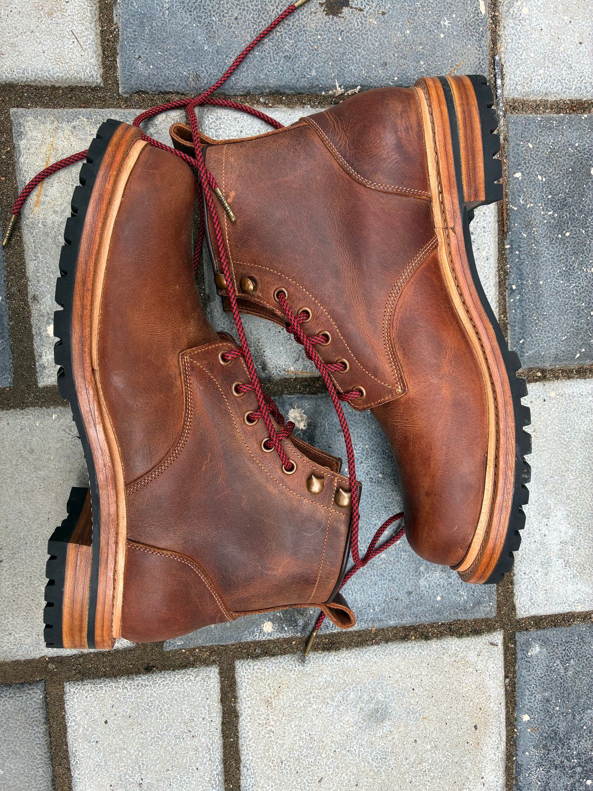 Photo by ArunP on November 4, 2025 of the Craft & Glory Task Boots in Full Grain Waxed Water Buffalo.