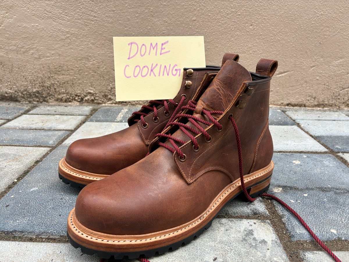 Photo by ArunP on November 4, 2025 of the Craft & Glory Task Boots in Full Grain Waxed Water Buffalo.