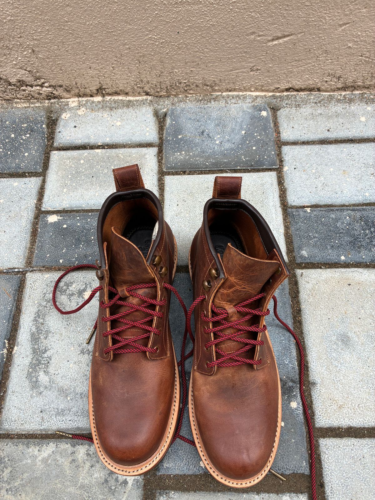Photo by ArunP on November 4, 2025 of the Craft & Glory Task Boots in Full Grain Waxed Water Buffalo.