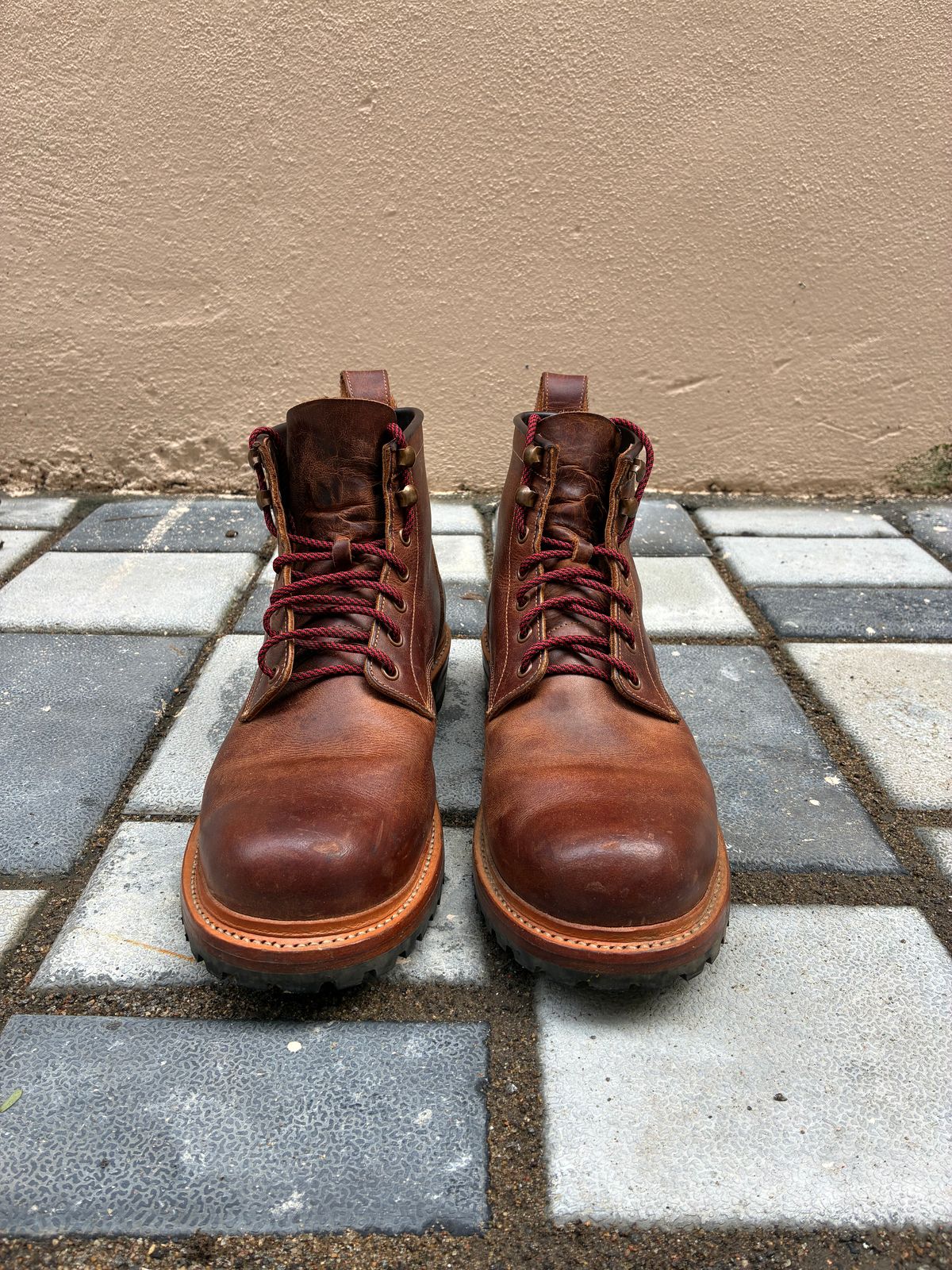 Photo by ArunP on December 5, 2025 of the Craft & Glory Task Boots in Full Grain Waxed Water Buffalo.