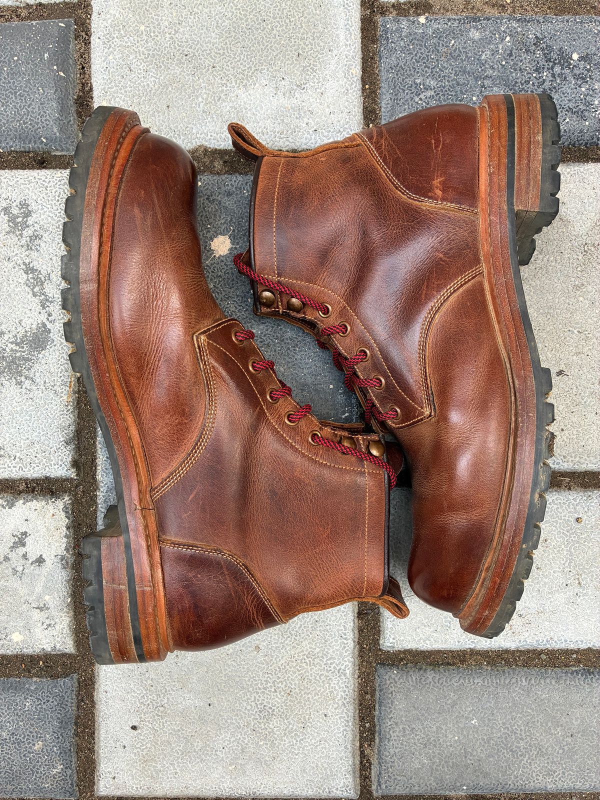 Photo by ArunP on January 3, 2026 of the Craft & Glory Task Boots in Full Grain Waxed Water Buffalo.