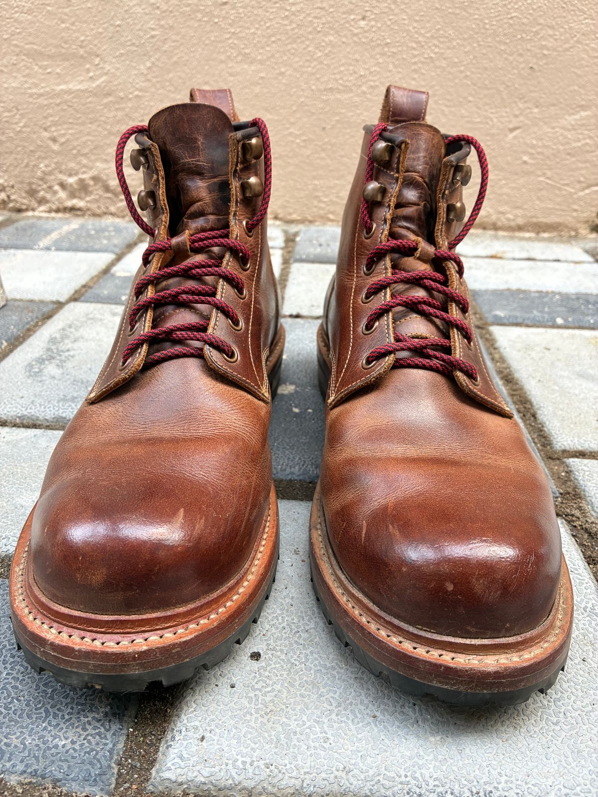 Photo by ArunP on January 3, 2026 of the Craft & Glory Task Boots in Full Grain Waxed Water Buffalo.