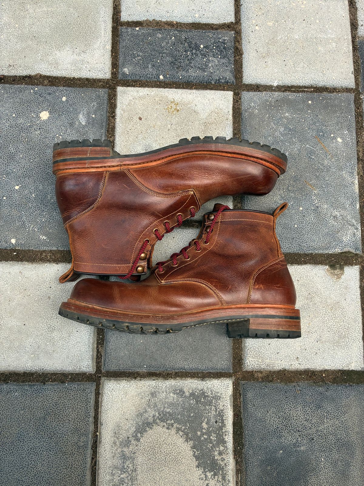 Photo by ArunP on January 3, 2026 of the Craft & Glory Task Boots in Full Grain Waxed Water Buffalo.