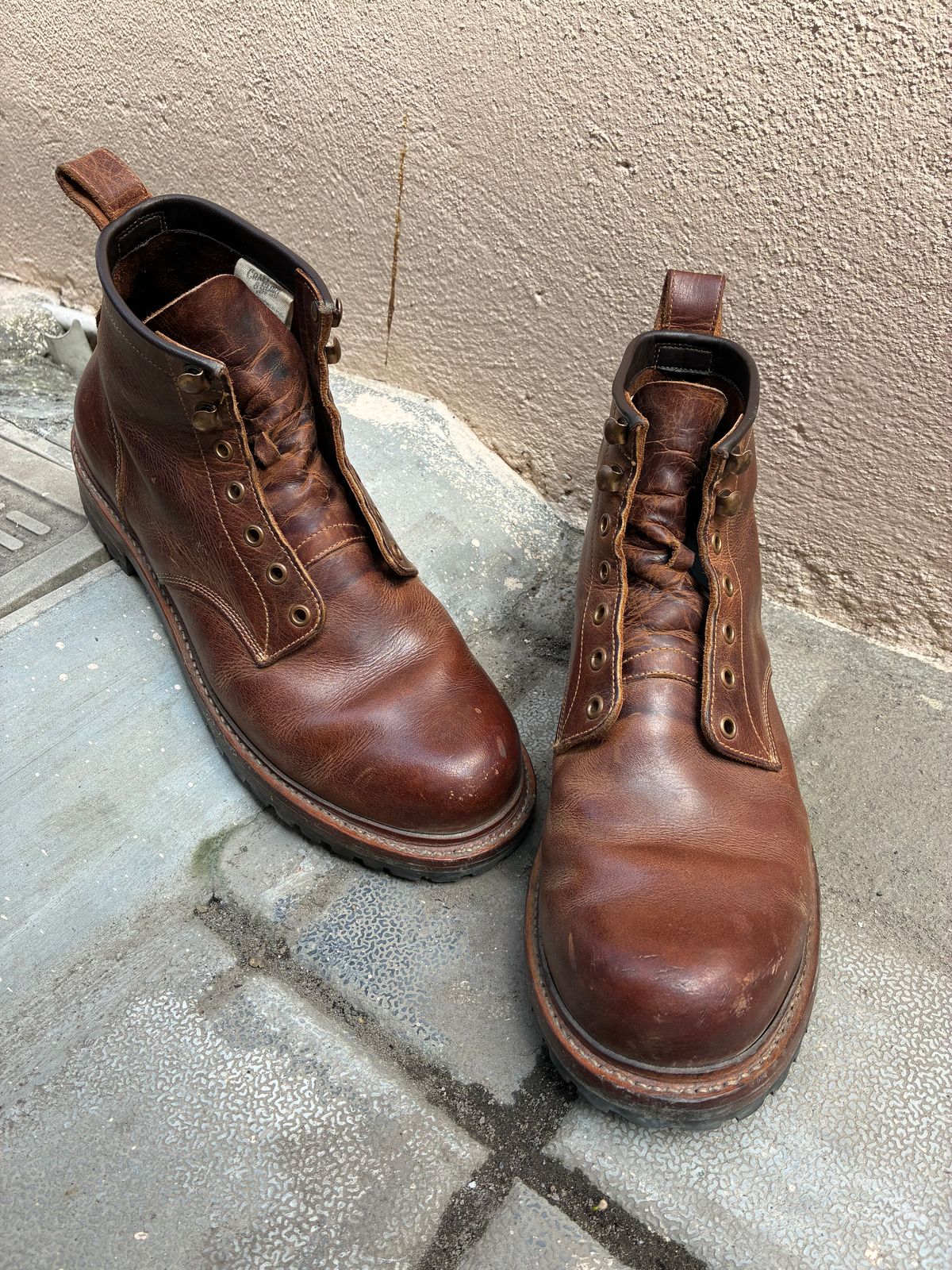 Photo by ArunP on February 1, 2026 of the Craft & Glory Task Boots in Full Grain Waxed Water Buffalo.