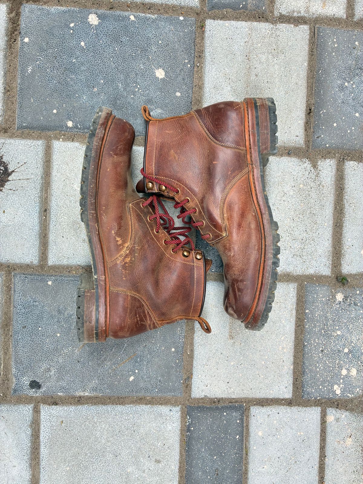 Photo by ArunP on February 11, 2026 of the Craft & Glory Task Boots in Full Grain Waxed Water Buffalo.