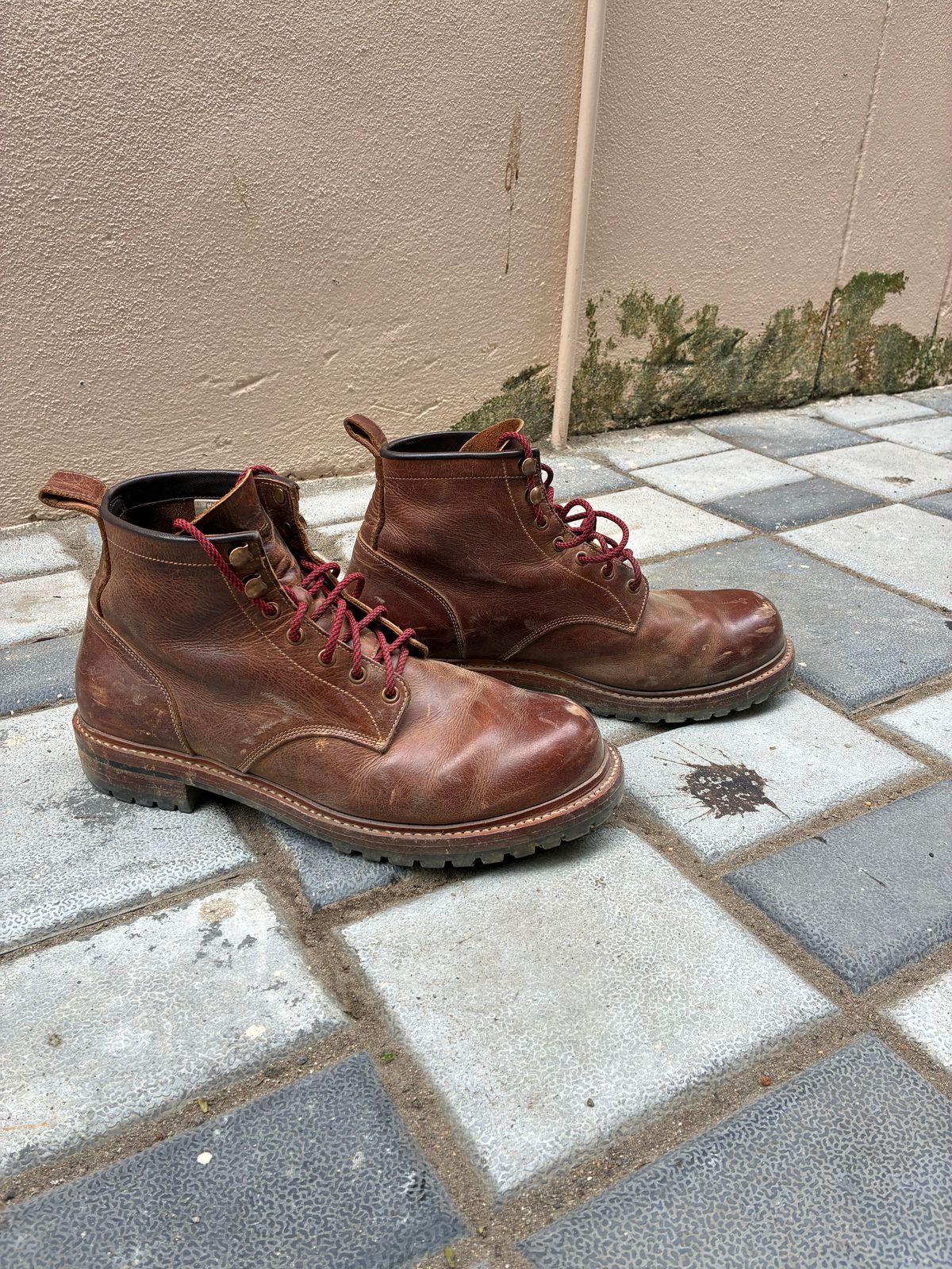 Photo by ArunP on February 11, 2026 of the Craft & Glory Task Boots in Full Grain Waxed Water Buffalo.