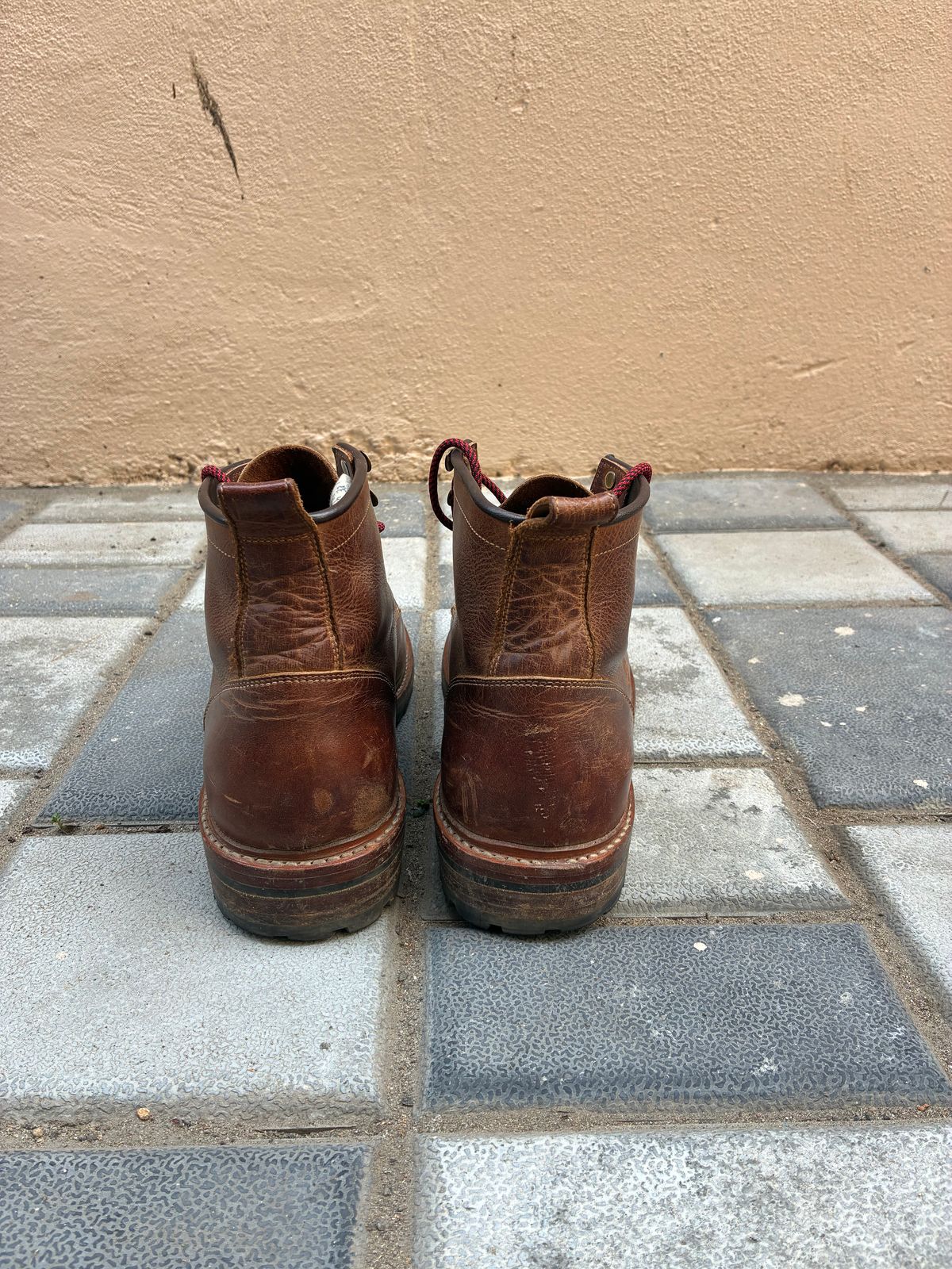Photo by ArunP on March 5, 2026 of the Craft & Glory Task Boots in Full Grain Waxed Water Buffalo.