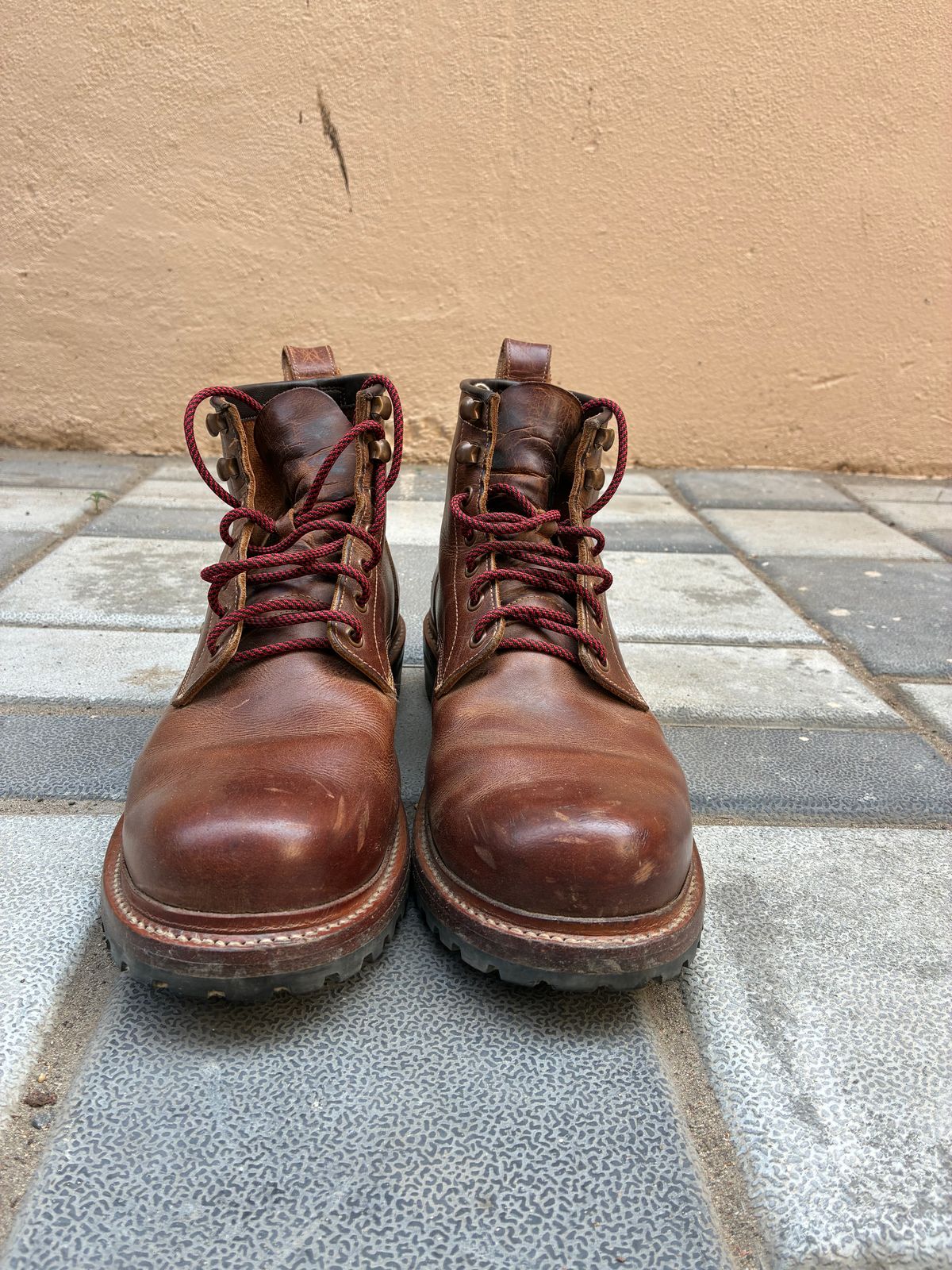 Photo by ArunP on March 5, 2026 of the Craft & Glory Task Boots in Full Grain Waxed Water Buffalo.