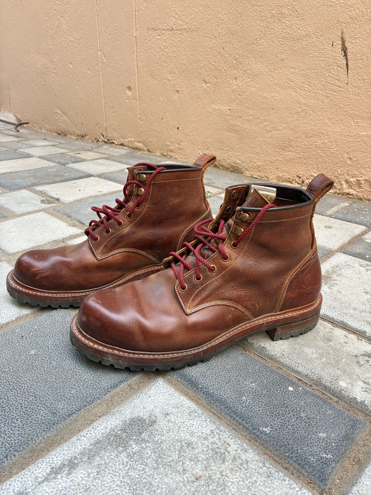 Photo by ArunP on March 5, 2026 of the Craft & Glory Task Boots in Full Grain Waxed Water Buffalo.