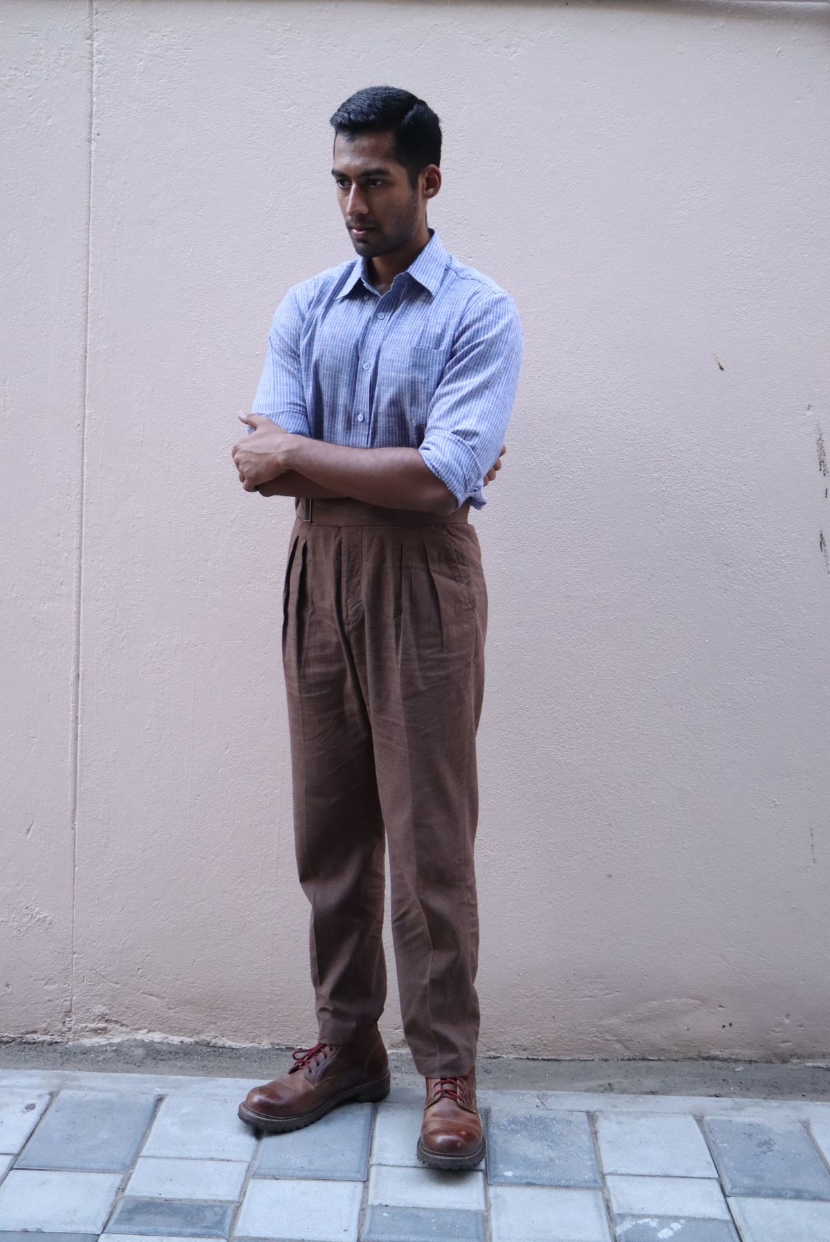 Photo by ArunP on April 2, 2026 of the Craft & Glory Task Boots in Full Grain Waxed Water Buffalo.