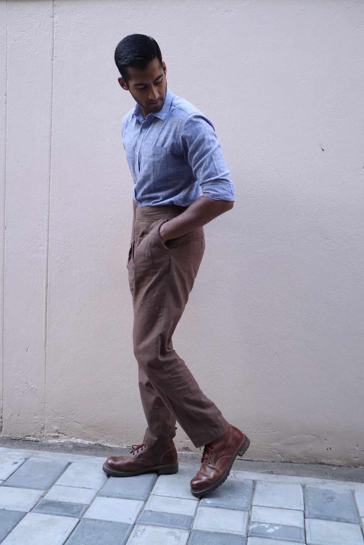 Photo by ArunP on April 3, 2026 of the Craft & Glory Task Boots in Full Grain Waxed Water Buffalo.